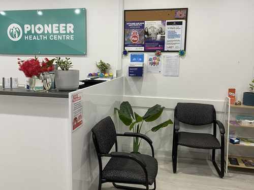Pioneer Health Centre welcoming waiting area