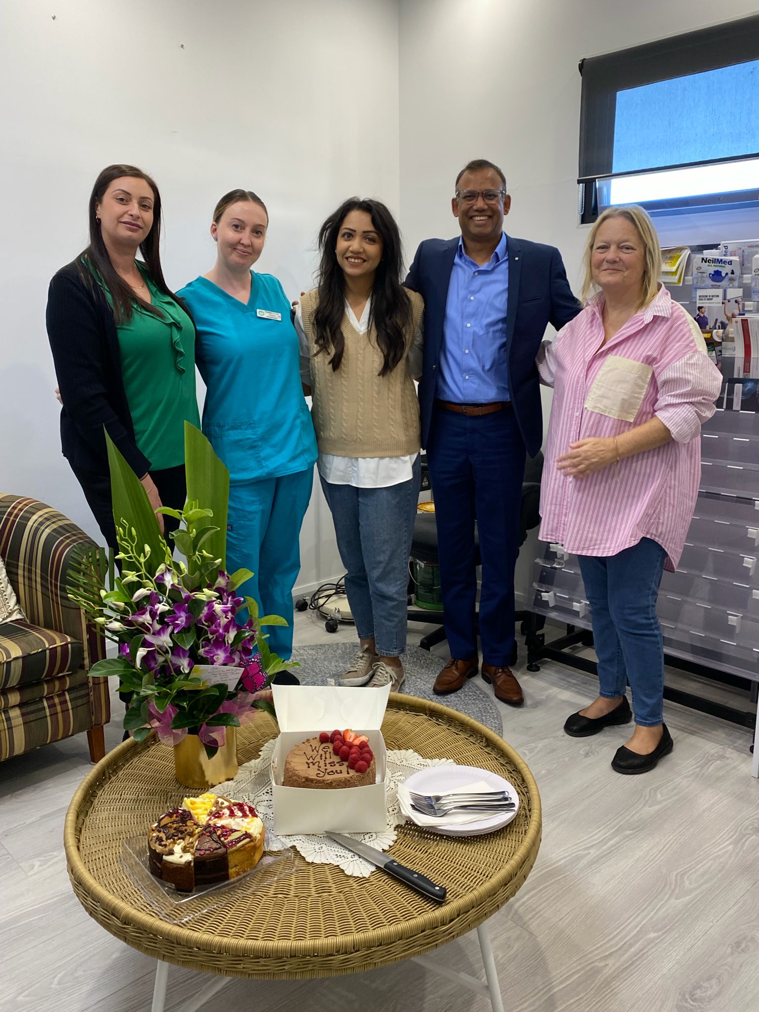 Pioneer Health Centre team celebrating together