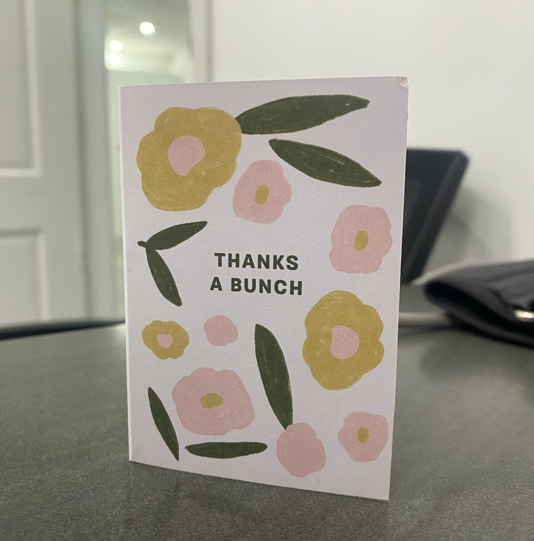 Thanks a Bunch card from a grateful patient